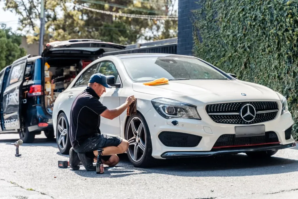 Wheel work on a Mercedes CLA