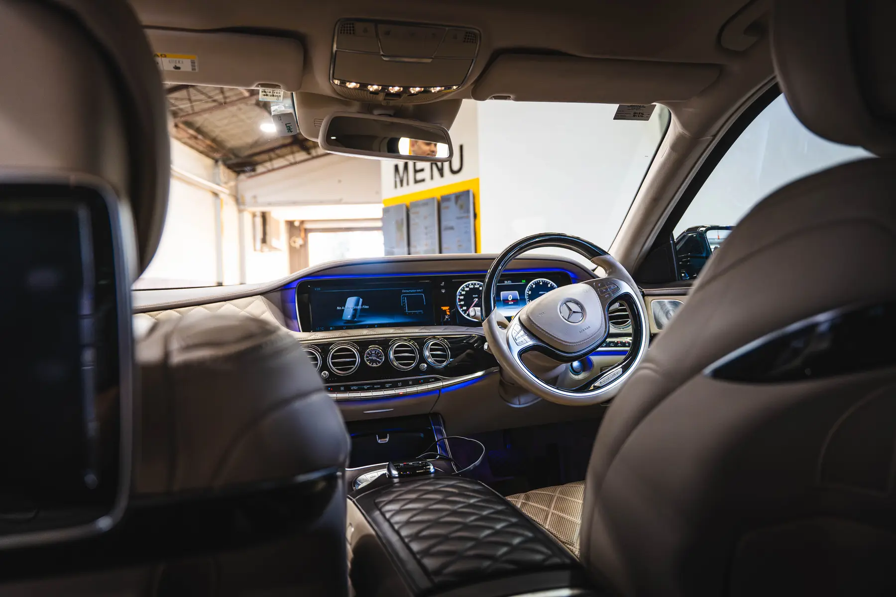 Mercedes interior after an interior detail